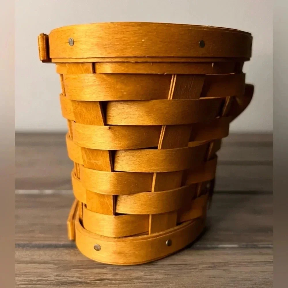Longaberger 2007 Horizon Of Hope Basket Wood Ribbon Breast Cancer Awareness USA